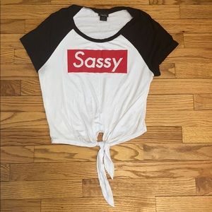 Sassy tie T-shirt